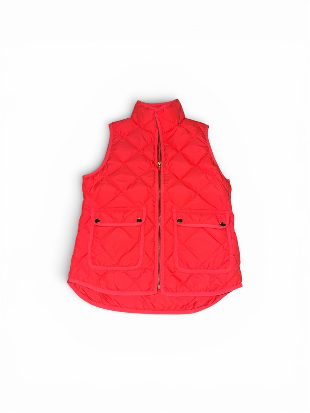Women's J. Crew Coral Quilted Sleeveless Puffer Vest XS